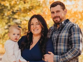 Vienna Irwin with her parents Claire and Clay Irwin.