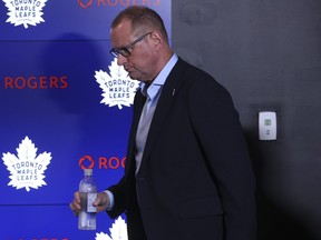 Brad Treliving at his announcement news conference.