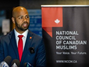 Stephen Brown, CEO of the National Council of Canadian Muslims, and representatives from the Canadian Civil Liberties Association were at the Palais de Justice in Montreal on Tuesday, June 13, 2023 to challenge Quebec's ban on prayer spaces in schools.