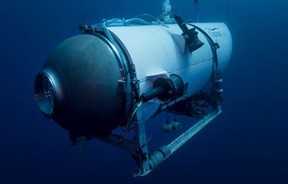 This undated photo provided by OceanGate Expeditions in June 2021 shows the company's Titan submersible.