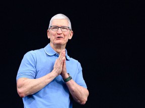 Apple CEO Tim Cook speaks during Apple's Worldwide Developers Conference