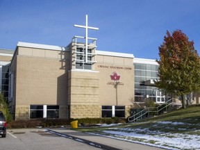 The London District Catholic school board building is seen in London, Ont., Nov. 2, 2020.