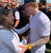 Deputy Prime Minister and Minister of Finance Chrystia Freeland and Ed Sheeran