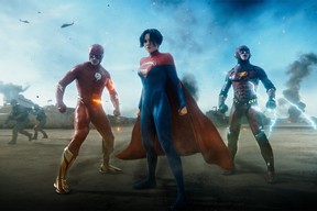 Ezra Miller and Sasha Calle in the Flash