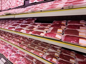 Meat section of a supermarket.