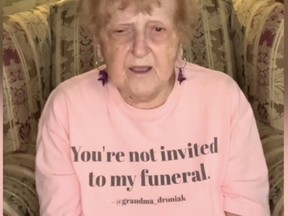 Framegrab from Lilian Groniak, 93, of Shelton, Connecticut - Tik Tok video