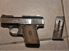 Project rebellion, sparked by the February 2023 shooting of a man in Schomberg, led York cops to execute search warrants at various Toronto locations between May 18 and June 1 where they seized this handgun, an AK-47 assault rifle with ammunition and a drum magazine, as well as undisclosed quantities of cocaine and fentanyl.
