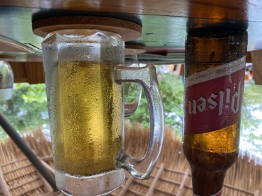 Pilsen beer in Costa Rica.