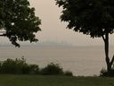 A haze over Toronto skyline viewed from Etobicoke on Wednesday, June 7, 2023.