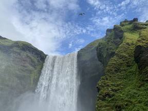 Skogafoss is a majestic waterfall along Iceland's south coast.