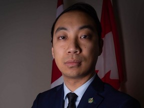 Independent MP Kevin Vuong (Spadina-Fort York) in his office in Ottawa, Thursday, March 23, 2023.
