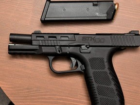 A firearm was seized in a stolen vehicle investigation by York Regional Police on Monday.