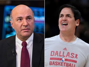 Kevin O'Leary, left, and Mark Cuban, right.