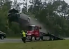 vehicle goes airborne