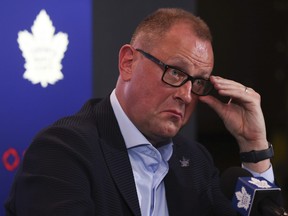 Toronto Maple Leafs GM Brad Treliving is introduced to the media.