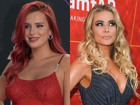 Bella Thorne, left, Carmen Electra.