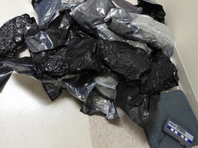 Packages of vacuum-sealed cannabis was seized at the Niagara Falls border last month.