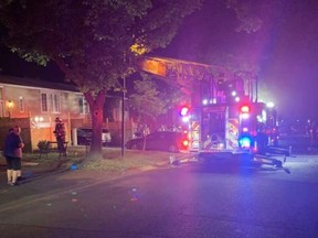 Firefighters battle a house fire near Torbram Rd. and North Park Dr., in Brampton, that killed one person and injured two others, including a child, on Friday, June 2, 2023.