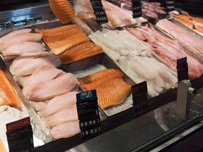 A seafood counter is shown at a store in Toronto on Thursday, May 3, 2018.