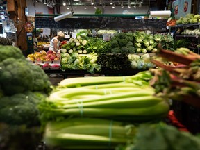 A woman shops for produce in Vancouver