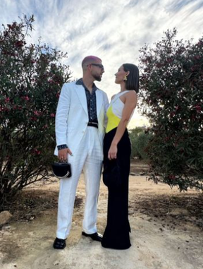 Aitor Ruibal holds a handbag with his partner in an image posted to Instagram.