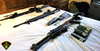 Ghost guns seized in a police operation.
