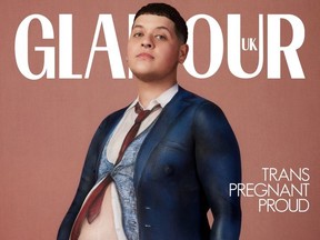 Glamour U.K. cover featuring pregnant transgender man