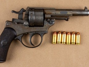Four men face charges after officers seized a gun while conducting a traffic stop, according to Peel Regional Police.