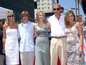 Kevin Costner, Christine Baumgartner and children - Hollywood Walk of Fame - 2003 - AVALON