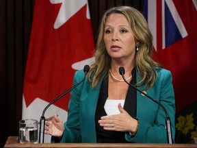 Ontario NDP MPP Marit Stiles speak