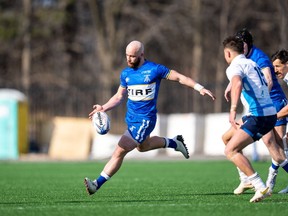 Fly half Shane O'Leary is shown in action for the Toronto Arrows in their 29-27 loss to the defending Major League Rugby champion New York Ironworkers on April 8, 2023, at York Lions Stadium.