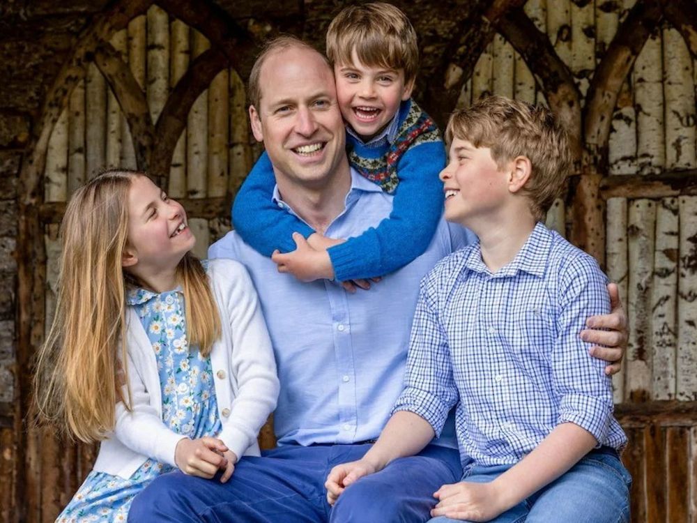 New photo of Prince William and children released to mark Father's Day ...