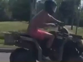 Police in Niagara Region are trying to identify a suspect on an ATV accused of damaging a rainbow crosswalk.