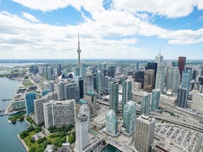 Aerial view of Toronto.