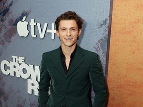 Tom Holland attends the premiere of ‘The Crowded Room.’