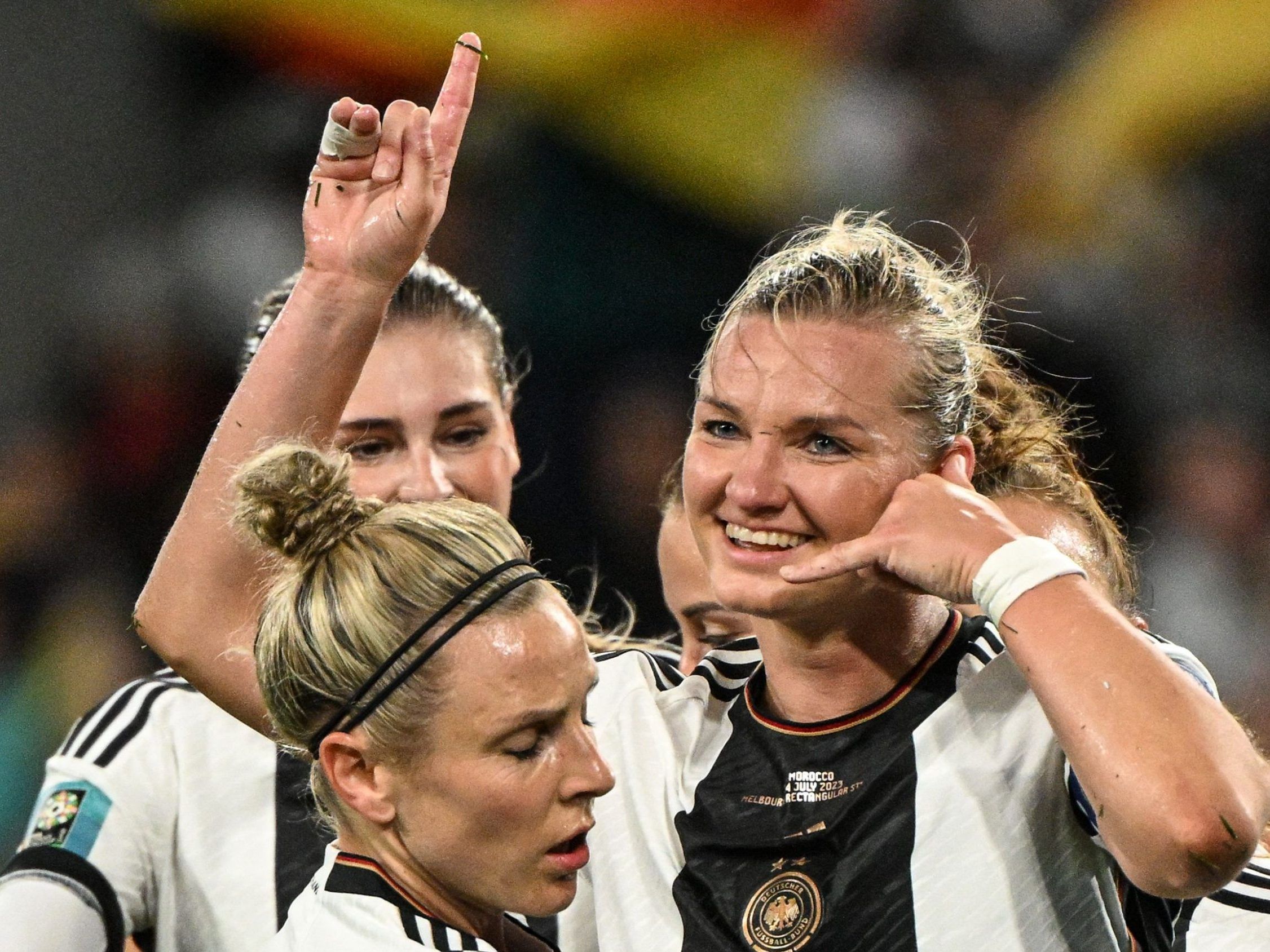 Alexandra Popp’s first-half double powers Germany to a rout of Morocco