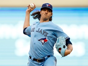 Kevin Gausman of the Toronto Blue Jays delivers a pitch.