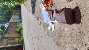 Drug paraphernalia, like needles, are regularly discarded in the side of the street or in alleyways.