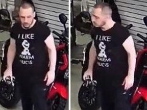 A man wanted in connection with a break and enter in Toronto's east end.
