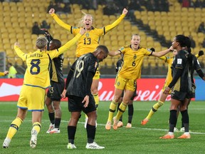 Amanda Ilestedt of Sweden celebrates after scoring her team's second goal during the FIFA Women's World Cup