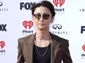 Shinjiro Atae arrives at the iHeartRadio Music Awards on Monday, March 27, 2023, at the Dolby Theatre in Los Angeles.