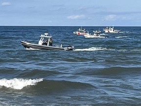 Hamilton Police continued the search Sunday for a 14-year-old boy who went missing in Lake Ontario.