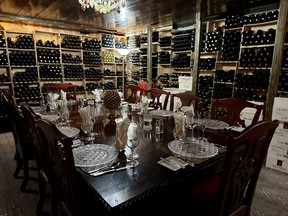 The private dining room in the wine cellar at Graycliff Hotel in Nassau has hosted such celebrities as Jay-Z and Beyonce. The collection, which includes 275,000 wines with 2,000 different types, is the third-largest collection of wines in the world. (EDDIE CHAU/Toronto Sun)