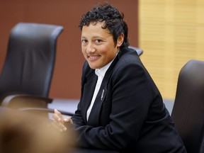 Minister Kiri Allan looks on during a cabinet meeting at Parliament on Feb. 8, 2023 in Wellington, N.Z.
