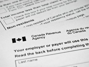 Canadian tax form.
