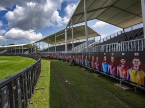 Stadium set up for cricket tournament