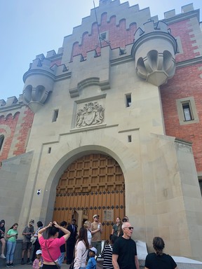 The entrance gates of Neuschwanstein.