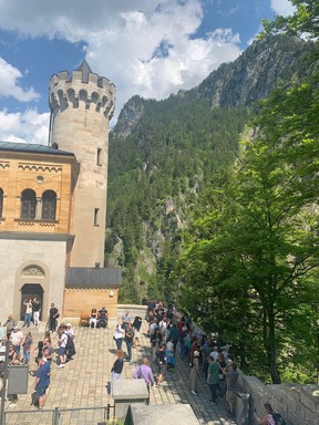 Just inside the gates of Neuschwanstein.