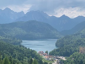 View to the village of Hohenschwangau and the Alpsee