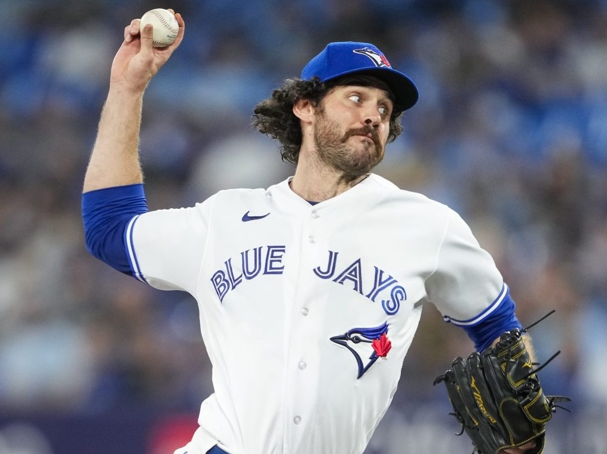 An image of Jordan Romano of the Toronto Blue Jays is visible on the  News Photo - Getty Images